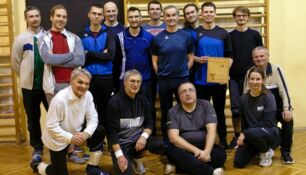 Prellball in der Vereinsturnhalle