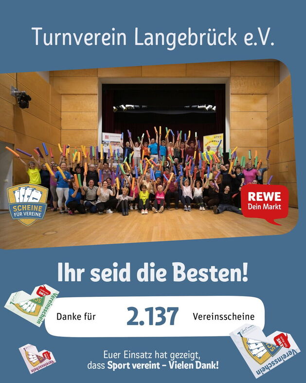 REWE - Scheine für Vereine - Wir sagen DANKE