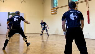 Prellball in der Vereinsturnhalle